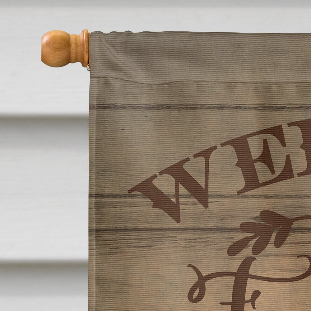 Caroline's Treasures CK6933CHF Beltsville Small White Turkey Hen Welcome Flag Canvas House Size , Large, multicolor