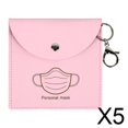 thumbnail image 1 of Bolsa de almacenamiento,Bolsa de almacenamiento para mascarillas faciales de piel sintética resistente al agua,Estuche de transporte portátil y reutilizable para mascarillas faciales,Bolsa de, 1 of 7