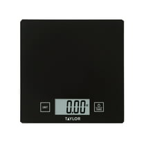 Taylor 11 lb Compact Glass Digital Kitchen and Food Scale, Black