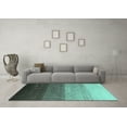 thumbnail image 3 of Ahgly Company Indoor Rectangle Abstract Turquoise Blue Modern Area Rugs, 8' x 10', 3 of 4