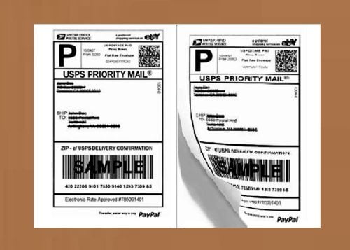 Half Sheet Self Adhesive Shipping Labels for Laser & Inkjet Printers, 200 Count (BL-G8511-100)