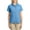 Resort Blue, variant on Womens Patterned Easy Care Camp Shirt Polyester Rayon Blend Open Collar Short Sleeves