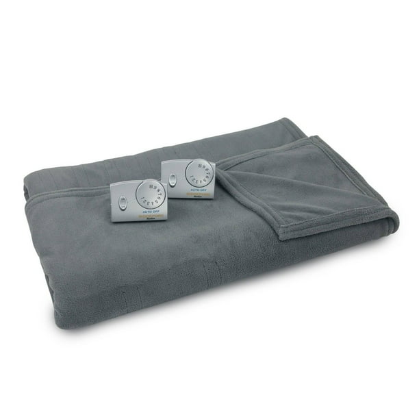 Biddeford Blankets Solid Microplush Electric Blanket with Ten Heat