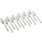Winco 12-Piece Dominion Salad Fork Set, 18-0 Stainless Steel, Silver
