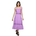 thumbnail image 4 of Moomaya Robe Longue Maxi Unie pour Femmes à Bretelles Réglables Vêtements d'Été, 4 of 6