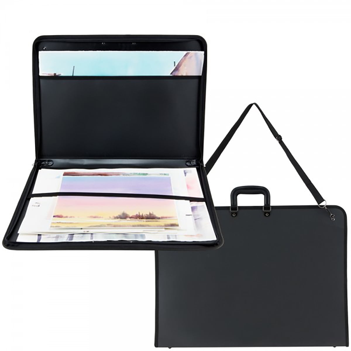 20 x 28 Inches Water Resistant 1st Place Products Professional Art Portfolio Case Light Weight & Durable Shoulder Strap & Handle Options Three Inside Pockets Documents Posters Monitors