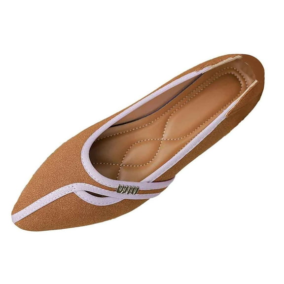 Xiaoxatg Women's Casual On Shoes Lightweight Comfortable Loafers for Everyday Use Breathable Non- Fashion Sneakers for Spring Summer Fall 9 Brown