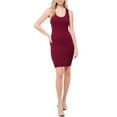 thumbnail image 5 of MixMatchy Women's Fitted Sleeveless Sexy Bodycon Round Neck Mini Dress, 5 of 7