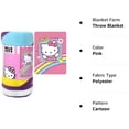 thumbnail image 3 of Sanrio Hello Kitty Throw Blanket 45" x 60" Smile Pink Hearts Girls, 3 of 3