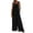 Black, variant on Summer Women's Baggy Wide Leg Overall Jumpsuit One Piece Button Suspender Bib Halter Romper Pants with Pocket