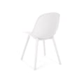 thumbnail image 5 of Posey Chair - White Outdoor Dining Chairs With Stability. Polypropylene For Weather Resistance. Stable Frames Diamond Mesh Pattern. Backyard Opulence. 18.83 In. Depth, 21.93 Width, 33.16 Height,, 5 of 7