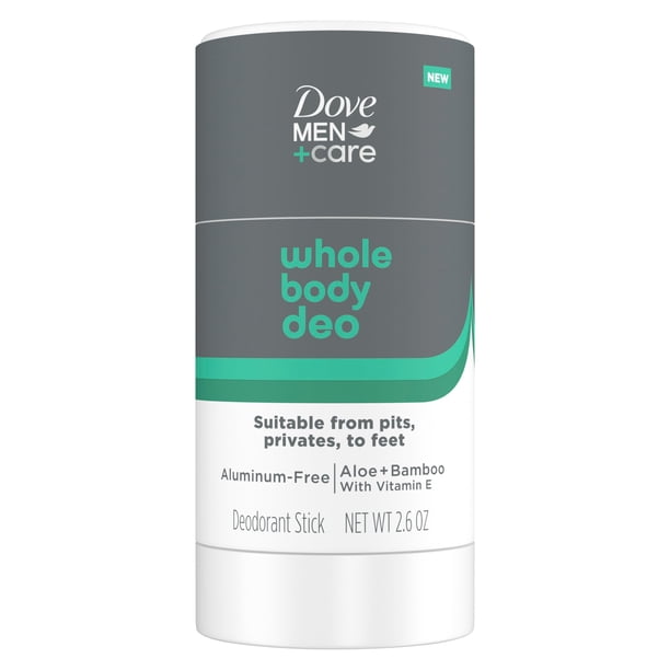 Dove Men + Care Desodorante En Barra Dove Men+Care Whole Body Deo Sin Aluminio Con Aloe Y Bambú Que Ayuda A Evitar Las Rozaduras. Adecuado Para Axilas, Zonas Íntimas Y Pies, 2, 2