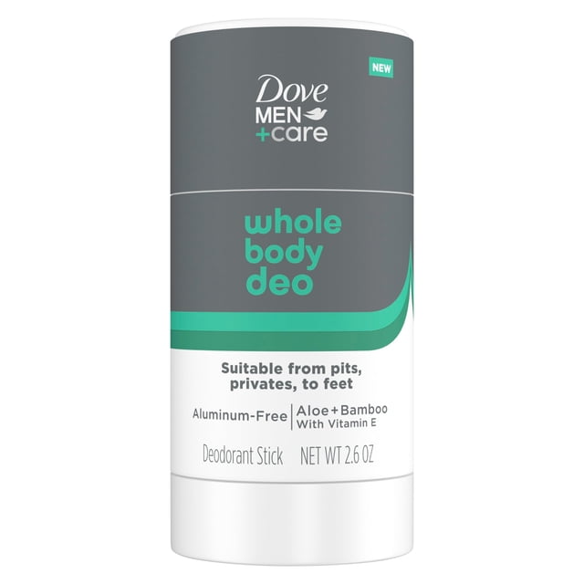 Dove Men + Care Desodorante En Barra Dove Men+Care Whole Body Deo Sin Aluminio Con Aloe Y Bambú Que Ayuda A Evitar Las Rozaduras. Adecuado Para Axilas, Zonas Íntimas Y Pies, 2, 2