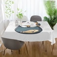 thumbnail image 3 of Yayeee Tablecloths 60" x 120" Rectangle Wrinkle Resistant Party Table Cover, Blue Cute Cat, 3 of 8