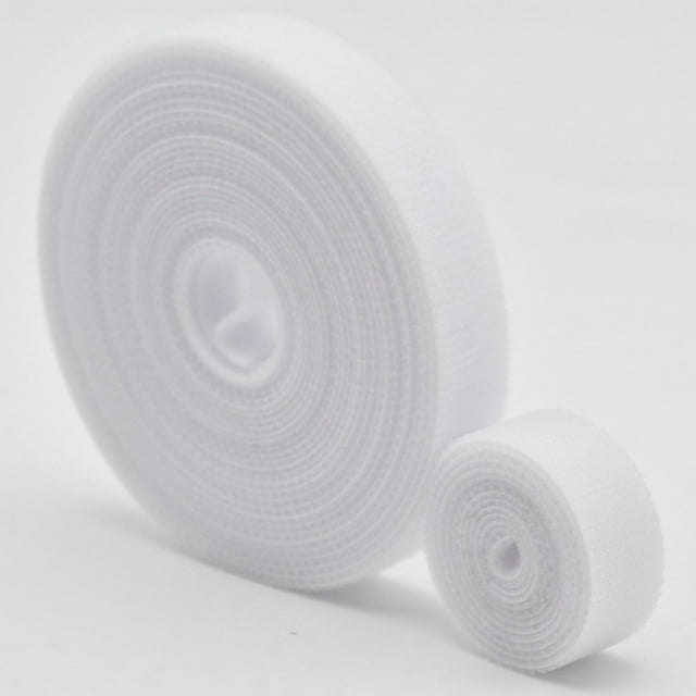 5Meter/Roll Cable Ties Reusable Loop Bundle Self Adhesive Fastener DIY Accessories Double-sided Velcro Straps Wire Management White 30mm 5Meter