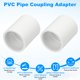 thumbnail image 2 of Uxcell 12-Pack 1 Pulgada Adaptador de Acoplamiento de Tubería de PVC, Conectores de Socket Sch40 para Uso Industrial [Socket x Socket, Blanco], 2 of 7
