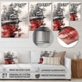 thumbnail image 4 of Designart "Lakehouse in Red and Grey I" Lakehouse Metal Wall Art, 4 of 5