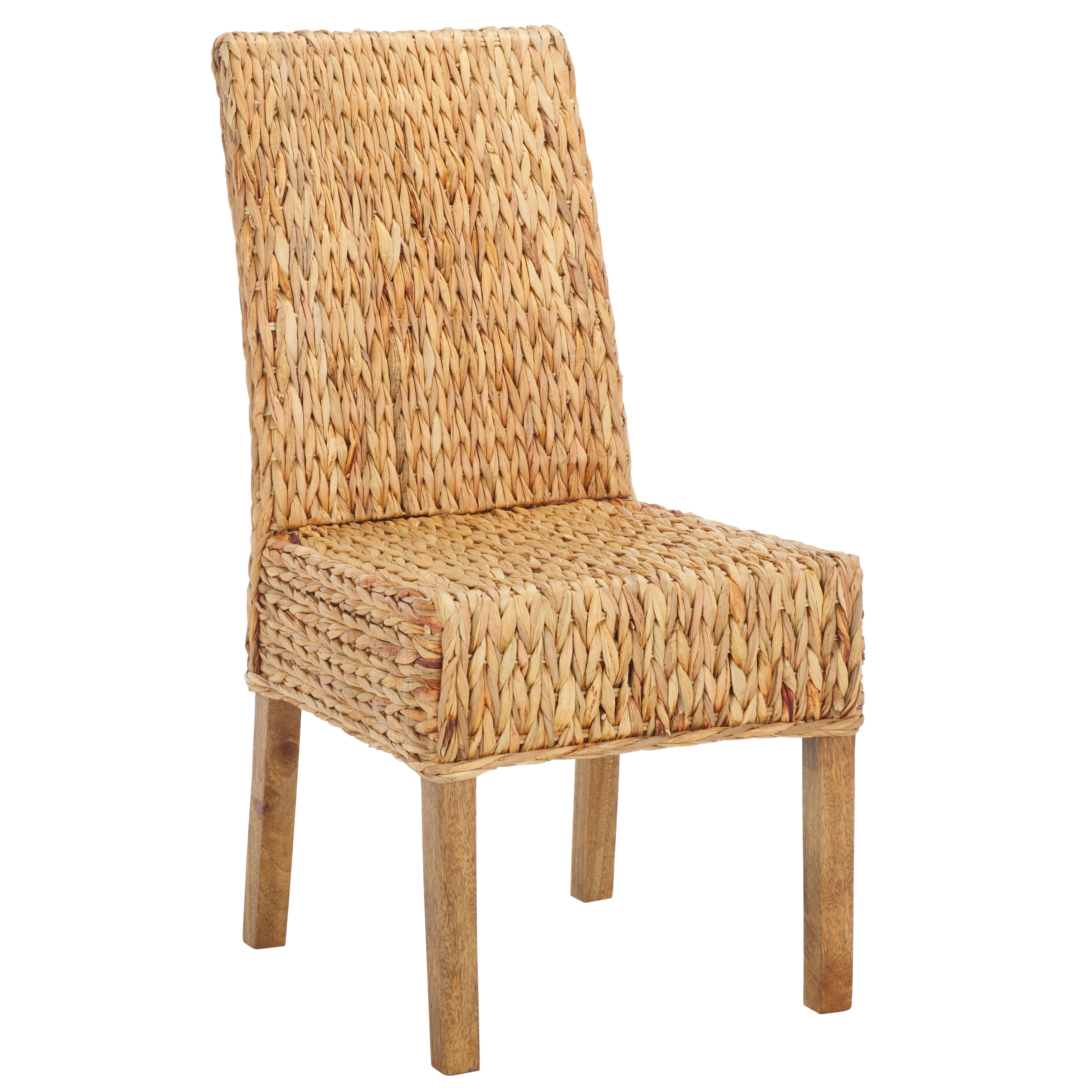 Safavieh Sanibel Water Hyacinth Coastal Side Chair, Natural (Set of 2)