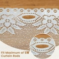 thumbnail image 4 of White Lace Swag Curtains for Kitchen, Sheer Floral Embroidery Window Valances Hollow Knitted Home Decor Lace Valance Curtains for Living Room Bathroom Cafe Small Windows, 4 of 7