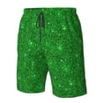 thumbnail image 5 of Naloa Green Glitter Men's Beach Shorts, Surfing shorts, Swim trunks, Quick Dry Swim Trunks for Surfing Beach Fun - X-Large, 5 of 9