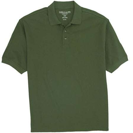 Faded Glory - Big Men's Solid Cotton Pique Polo Shirt