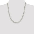 thumbnail image 5 of White Sterling Silver chain Figaro Flat 22 in 7.5 mm, 5 of 5
