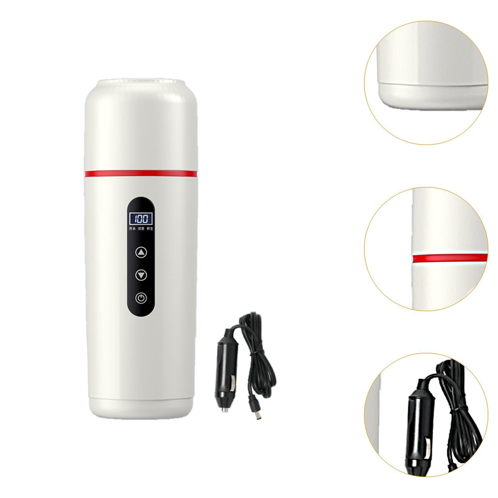 Fiocias Car Heating Travel Cup Car Electric Kettle Car Cup Warmer 12V/24V Car Heated Mug Style C