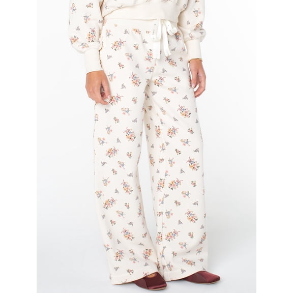 Celebrity Pink Women's Wide Leg Sweatpants with Wide Elastic Waist, Sizes XS-4X