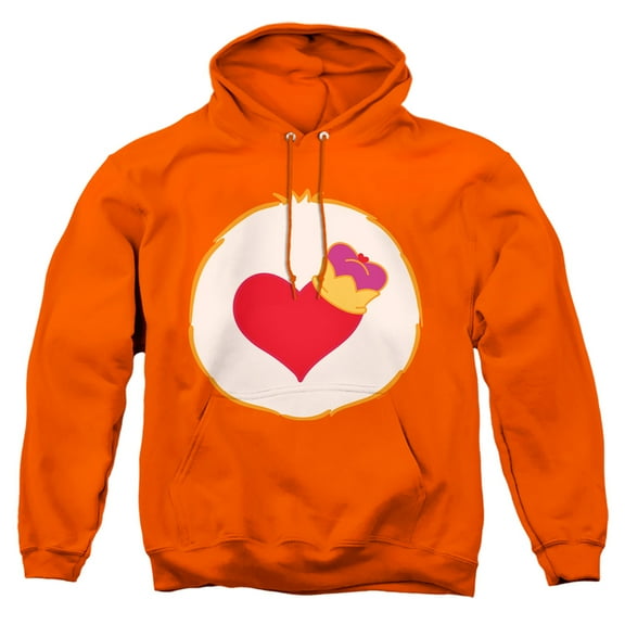 Care Bears Cousins Brave Heart Lion Belly Adult Pull-Over Hoodie, Orange, 3X-Large
