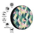 thumbnail image 4 of Salouo Flamingo Print Spare Tire Cover 14-17 inch Spare Tire Protector Universal Tough Tire Wheel Cover for Trailer SUV and Truck-17 inch, 4 of 6