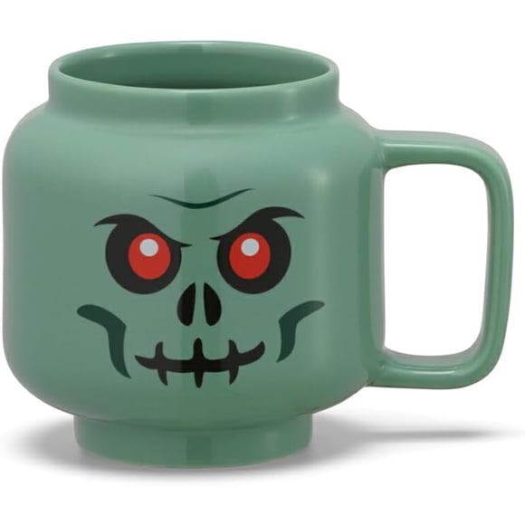 Room Copenhagen LEGO Ceramic Mug, Green Skeleton, Large