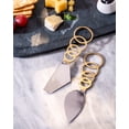 thumbnail image 2 of Spring Cheese Knife Set, 2 Piece Gold Brass Charcuterie Utensils Gift Set / Serving Knives for Friends / Home or Wedding Favors, 2 of 6