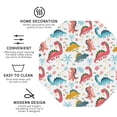 thumbnail image 3 of Naloa Dinosaur Leather Coasters for Drinks, Durable Drink Coasters 4 Set for Tabletop Protection, Luxurious Home Décor and Housewarming Gift ( {designName})Octagon, 3 of 6