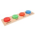 thumbnail image 2 of Bloques de tablero geométrico de madera para bebé, juguetes educativos de colores a juego con forma para niños, 2 of 5