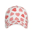 thumbnail image 2 of Fotbe Pink Hearts1 Classic Baseball Cap, Adjustable Snapback Hats, Outdoor Baseball Hat for Men and Women Cotton Soft, 2 of 9