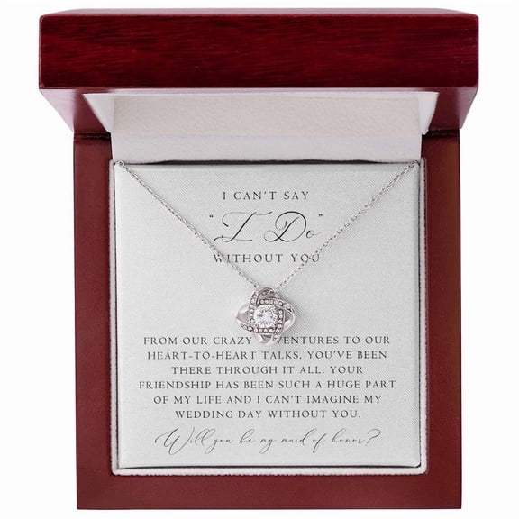 Maid of Honor Proposal Inspirational Jewelry Gift with Message Card Christmas Gift Box | Classic Script Luxury Box