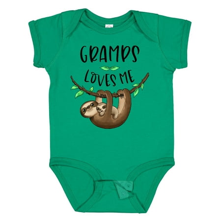 

Inktastic Gramps Loves Me Cute Sloth and Baby Gift Baby Boy or Baby Girl Bodysuit