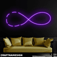 thumbnail image 2 of Craftnamesign Infinity Neon Sign, Living Room Wall Art, Classroom Wall Decor, 2 of 4