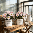 thumbnail image 4 of CasaVibe 2 Pcs Artificial Flowers Potted European Style Design Silk Daisy Arrangements Bonsai House Office Restaurant Table Centerpieces Windowsill Decor Daisy, 4 of 6
