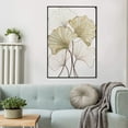 thumbnail image 2 of Tropical Gingko Leaf Wall Sculpture, Framed, Composition Panel, Faded Gold Gilt, Layered Patina, Oxidized Wire, Abstract Wall Art, Framed, Hand Made Welded Metal , 30.0 W x 42.25 H Inches, 2 of 7