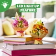 thumbnail image 5 of MAX BUILD MORE Premium LED Bouquets Collection (Yellow) by ZURU - Light-Up Floral Building Bricks Display Set for Kids Ages 8+, 5 of 10