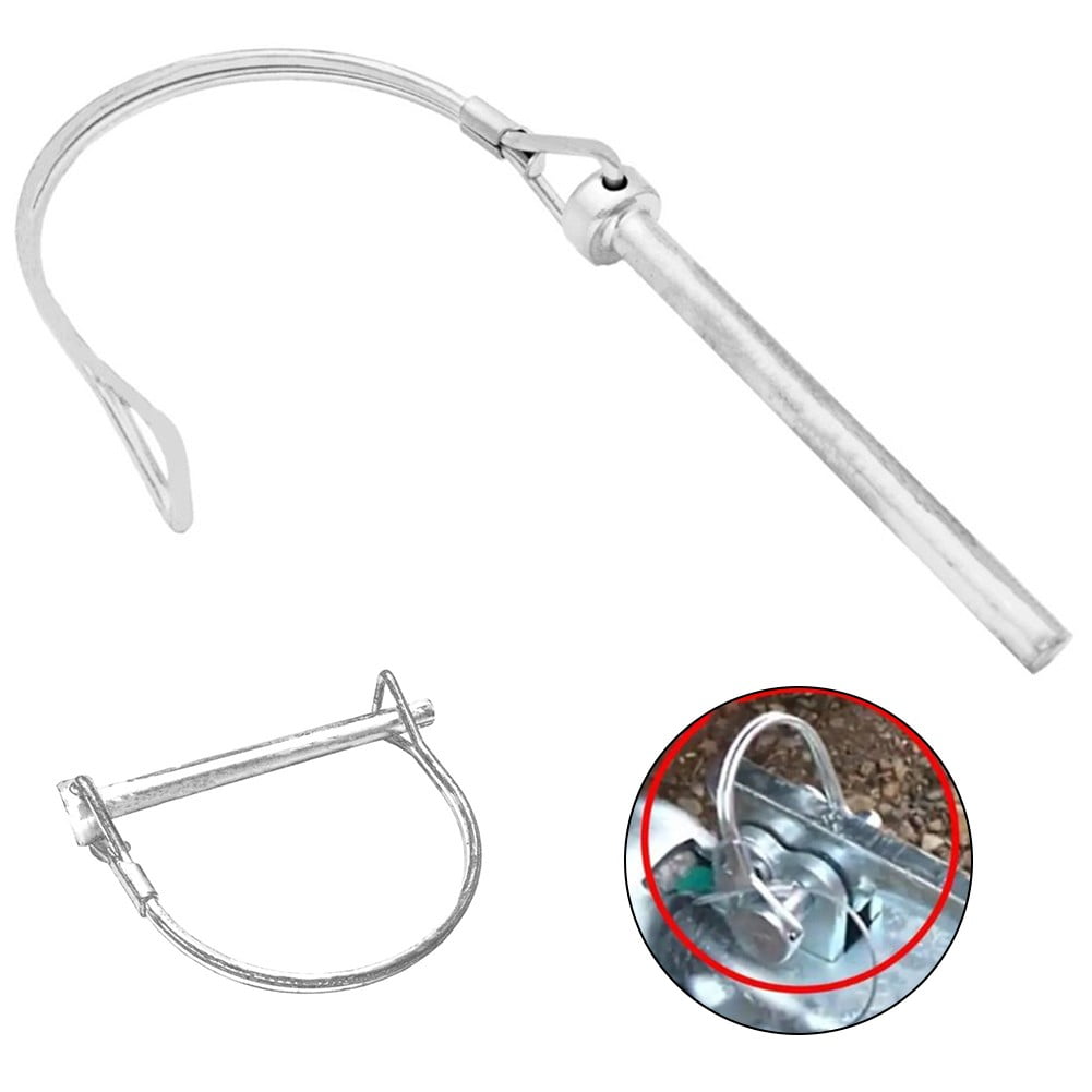 D-Shape Coupler Safety Pin Latch – Trailer Towing Hitch Pin For Boat, Car, RV, Farm