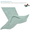 thumbnail image 4 of Catalonia Mermaid Tail Blanket, Adult Mermaid Blanket with Anti-Slip Neck Strap, Silky Hand Knitted Sleeping Blanket for Adults All Season Sleeping Bag Multi-Colors 66.5"x22.5" Grey, 4 of 5