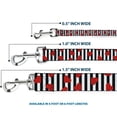 thumbnail image 3 of Buckle-Down Pet Leash, Dog Leash, Hearts Scattered Stripe White Black Red, 6 Feet Long 1.0 Inch Wide, 3 of 6