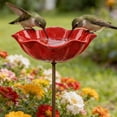 thumbnail image 4 of Colorful Butterfly Bee Bath Bowl for Outdoor Yard, 2026 New Handmade Metal Flower Garden Stake with Bee Watering Station 2PCS, 4 of 6