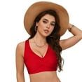thumbnail image 3 of TOWED22 Women Full Coverage Bikini Top No Bottom Push up Swimsuits Top Sport Bra Bathing Suits Tops-Re01,XL, 3 of 9