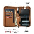 thumbnail image 2 of Phone Charging Passport Holder – Fast Charging Power Bank, RFID Blocking Travel Wallet, 13 Variations, Travel Accessories (Cognac), 2 of 6