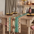 thumbnail image 2 of Table Runners 72 Inches Long Dress Scarves, Western Texas Star Retro Farmhouse Kitchen Table Runner, Coffee Tablerunners, Vintage Farmhouse Brown Teal Wooden 18x72 Inch, 2 of 9