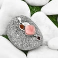 thumbnail image 3 of Guava Quartz, Sunstone Rough & Garnet 925 Sterling Silver Pendant Jewelry P-1414 SDP137736, 3 of 5