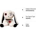 thumbnail image 3 of Peluche de conejo gótico travieso, relleno de conejo de Pascua, almohada de animal, suave conejo rosa, lindo conejo de peluche, regalo, 10 pulgadas (blanco), 3 of 4